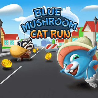 Blue Mushroom Cat Run