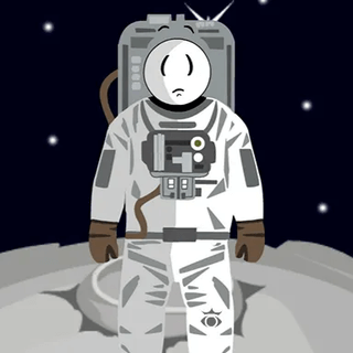 Stickman in space